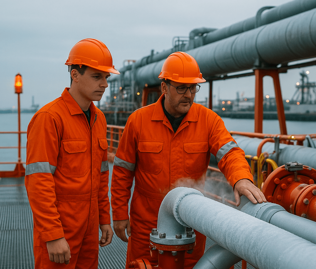 Начальная подготовка для проведения грузовых операций на танкерах-газовозах