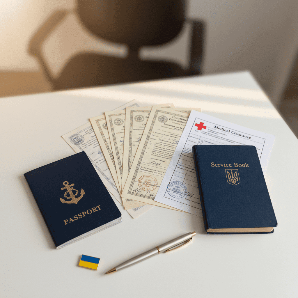 Какая стоимость документов моряка в Украине