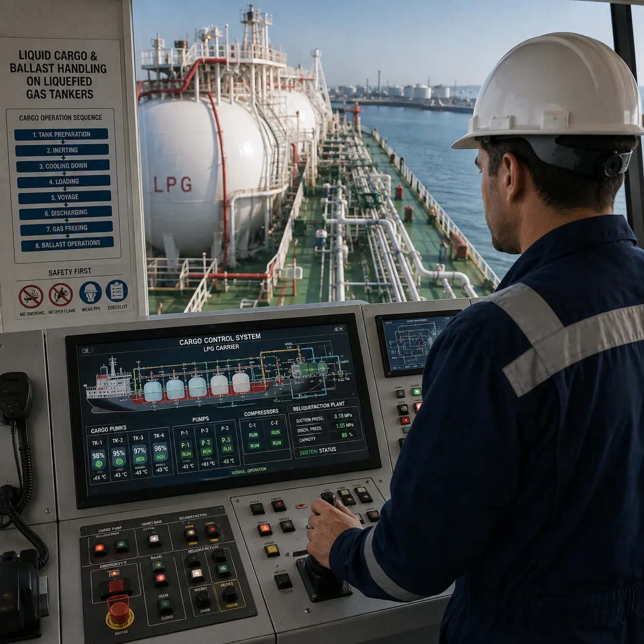 Управление баластными операциями на танкерах-газовозах