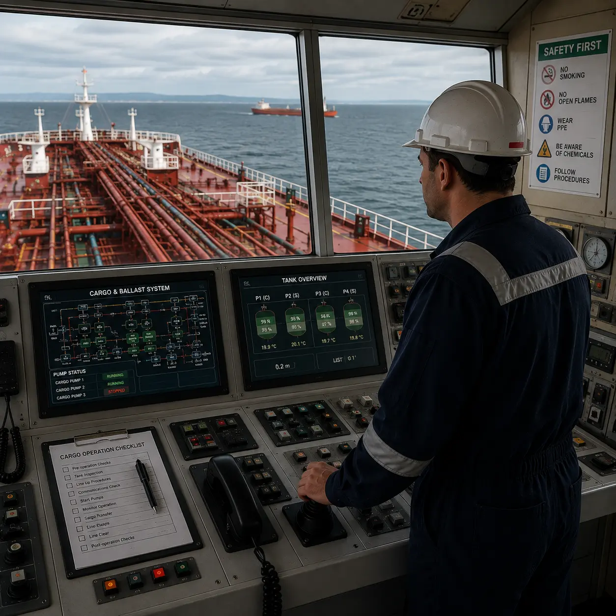 Liquid Cargo and Ballast Handling on Oil Tankers